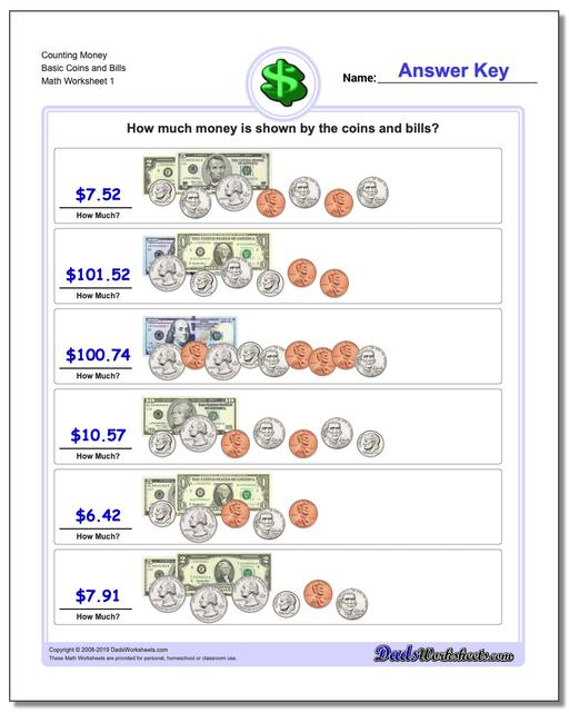 Money Worksheet For 5th Grade