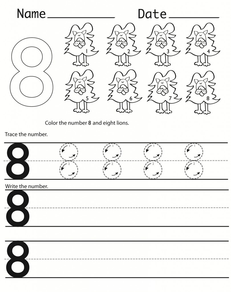 Number 8 Worksheets Printable Activity Shelter