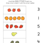 Number Matching Counting And Number Writing Worksheets