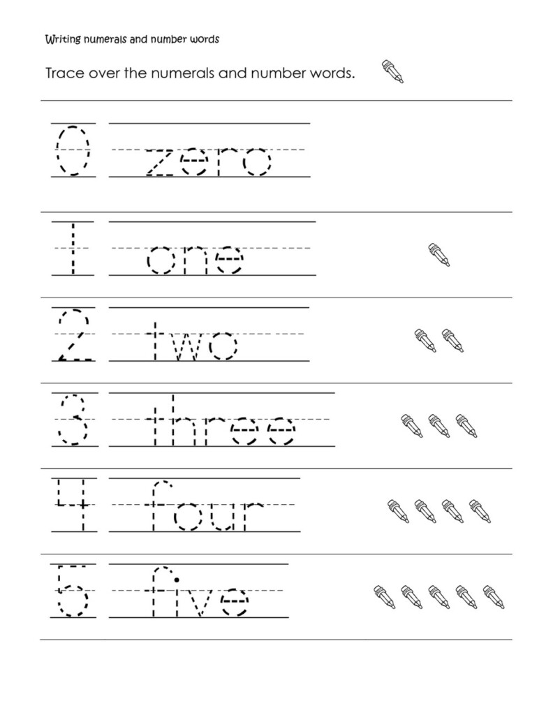 Numbers 1 5 Traceable Learning Printable