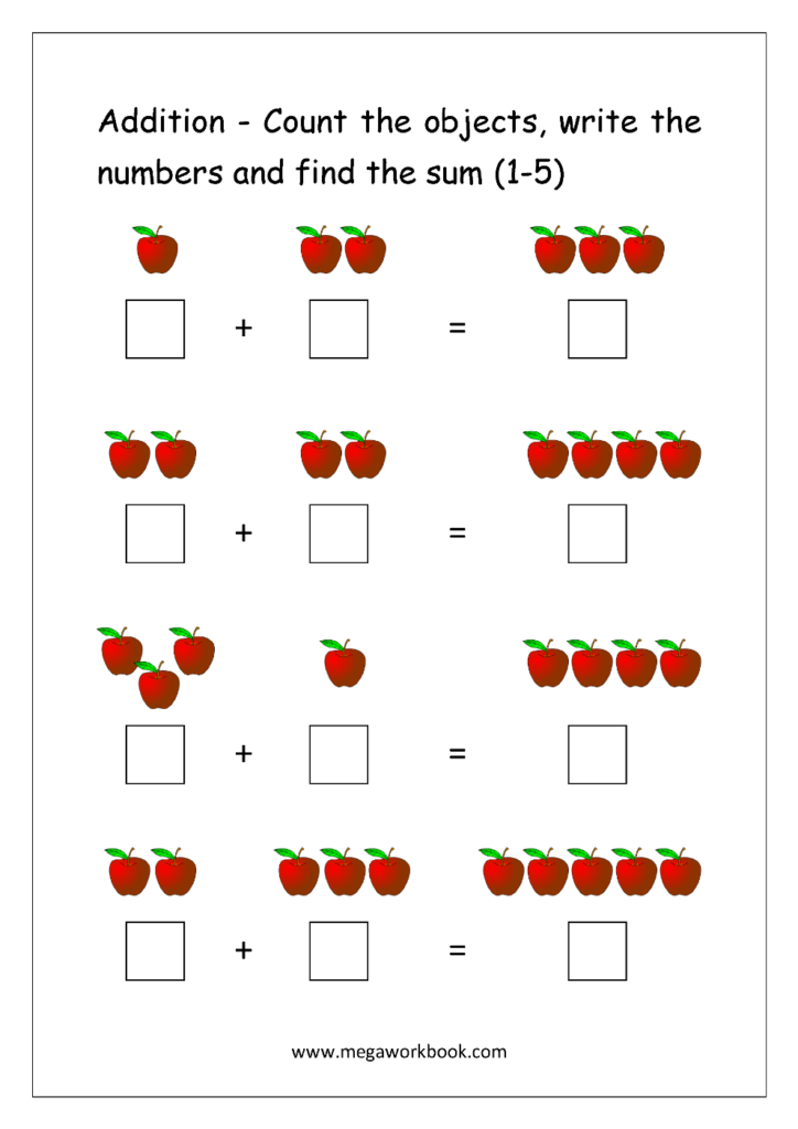 Printable Addition Worksheet First Grade