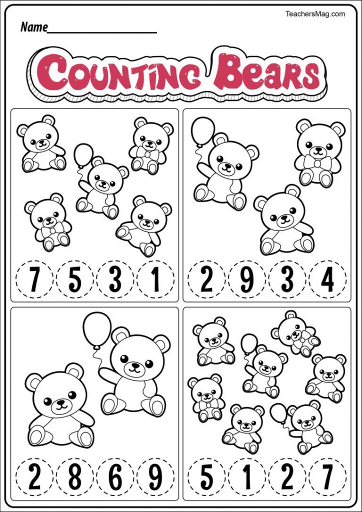 Printable Counting Bears Worksheet Printable Word Searches