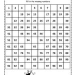 Printable Numbers 1 100 Worksheet