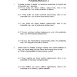 Probability Worksheet With Answers