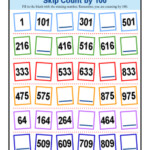 Skip Counting By 100 Worksheets 2nd Grade Math Activities