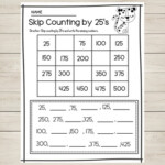 Skip Counting By 25 39 s Worksheet By The Rabbit Studio TPT