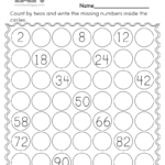 Skip Counting By 2s Worksheet For 1st Grade Free Printable