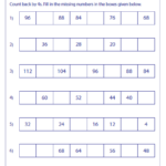 Skip Counting By 4s Worksheets