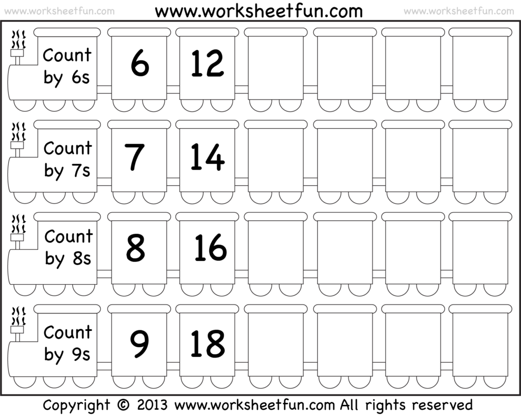 Skip Counting By 6 7 8 And 9 Worksheet FREE Printable Worksheets 