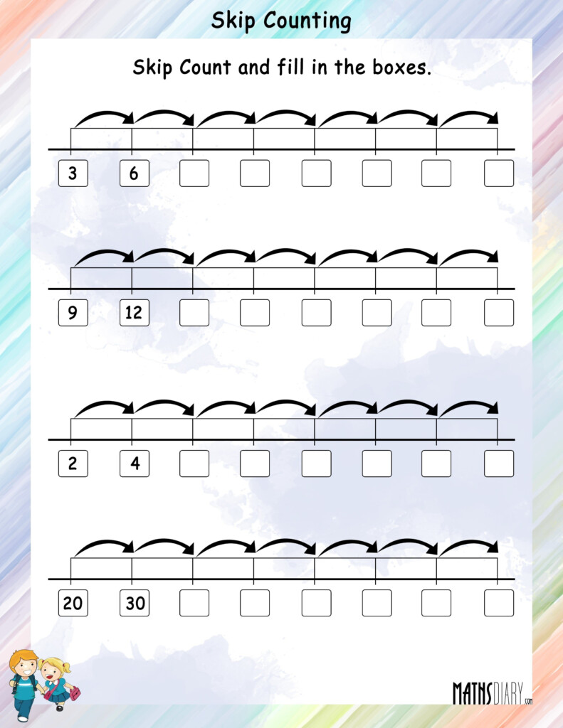 Skip Counting Multiplication Rule Math Worksheets MathsDiary