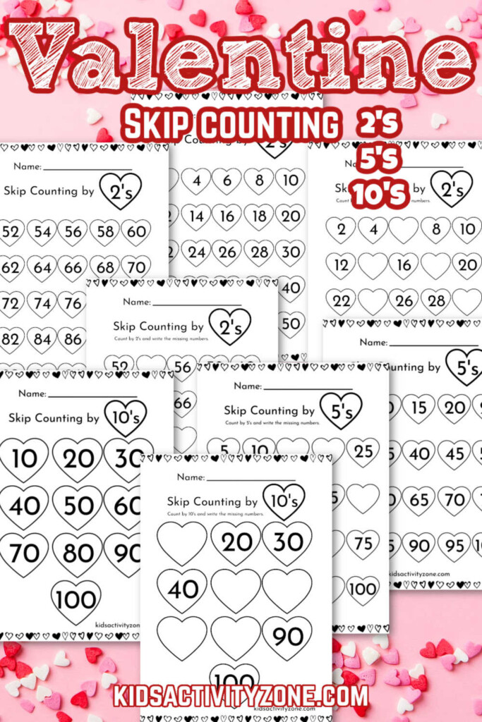 Valentine 39 s Day Skip Counting FREE PRINTABLE Kids Activity Zone