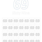 Worksheet On Number 69 Printable Number 69 Tracing Writing Counting