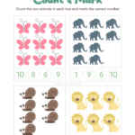 Zoo Animal Counting Numbers Worksheets For Kids Kidpid